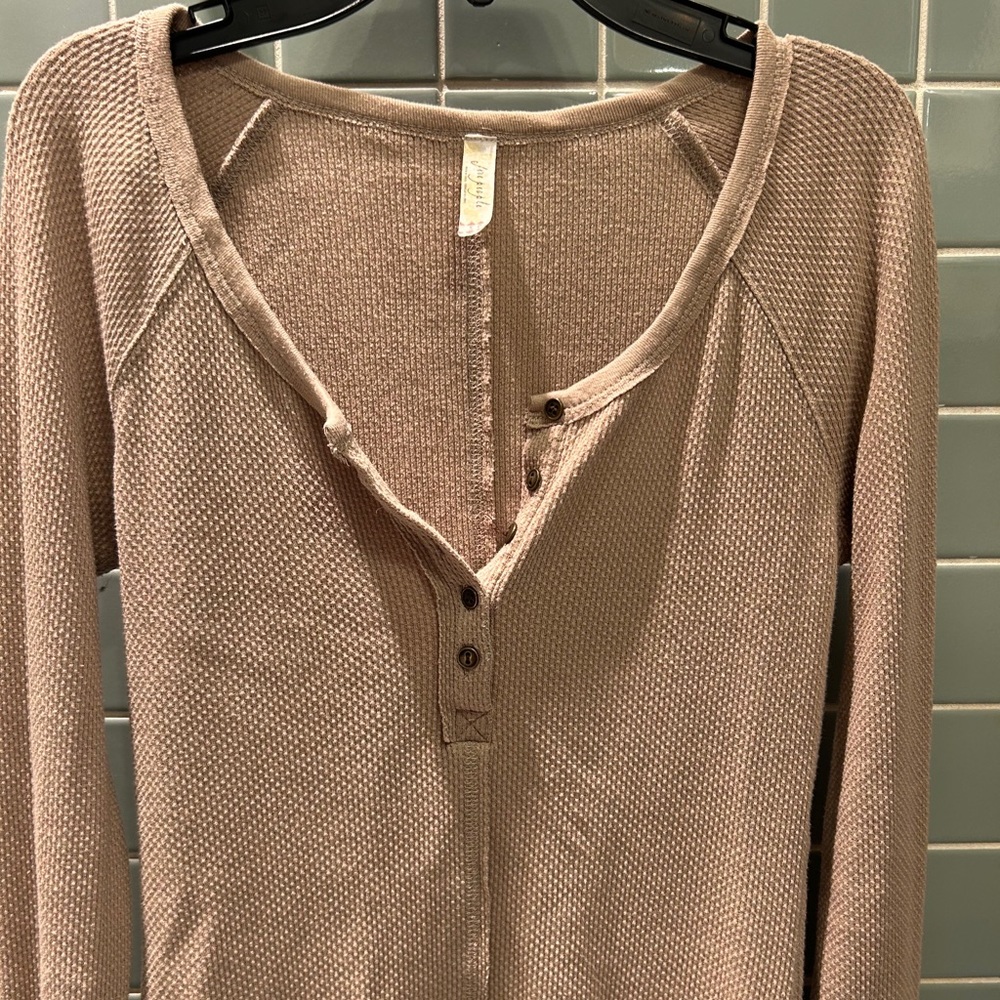Free people button down long sleeve top!
